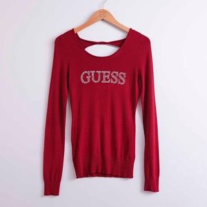 Guess Rhinestone Sweater - Criss Cross Back